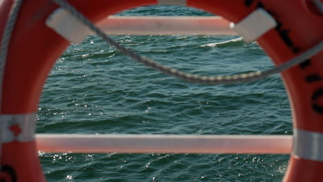 view through a life saver floatation device