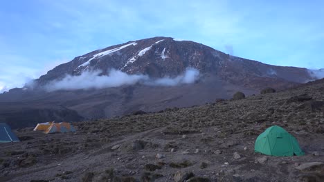 panoramic shot of mount kilimanjaro summit