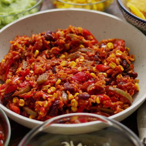 preparing vegetable burritos on white pan  with various ingredinets for mexican food