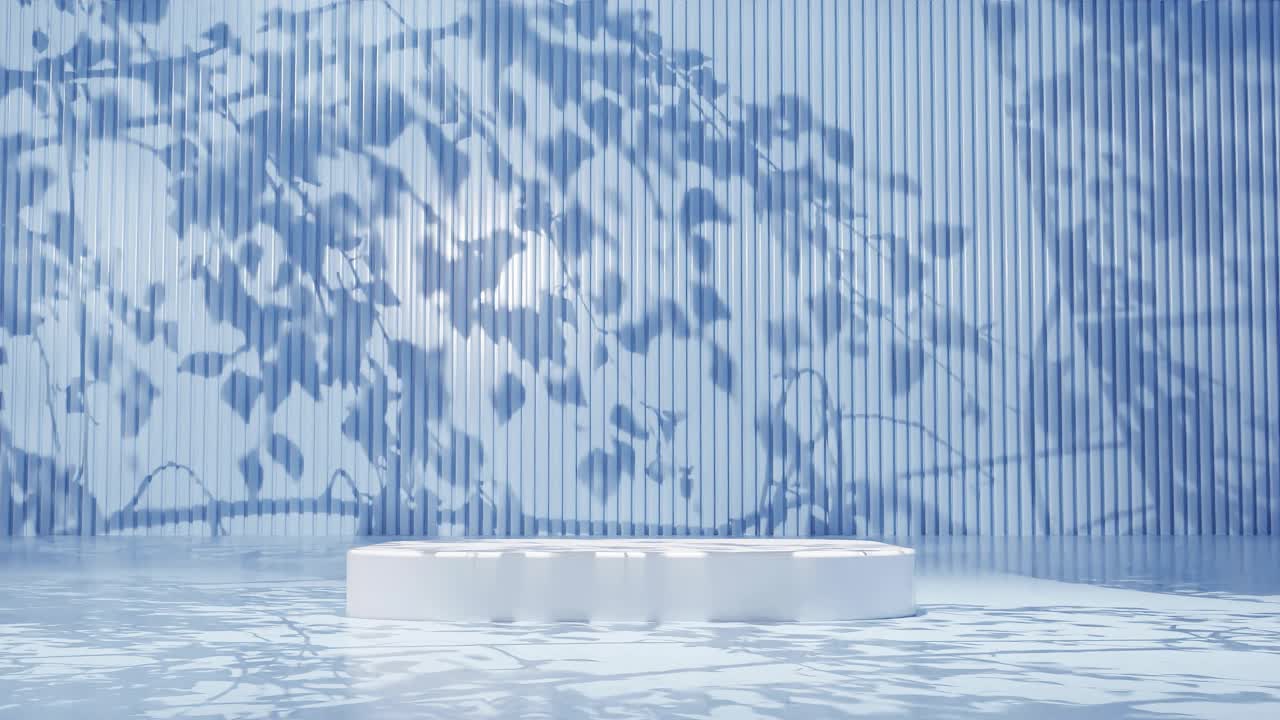 추상적인 파란색 미니멀리즘 무대