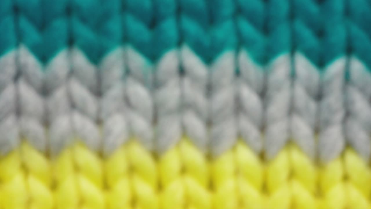 뜨개질 직물 가닥 매크로 리포커스 루프 영상