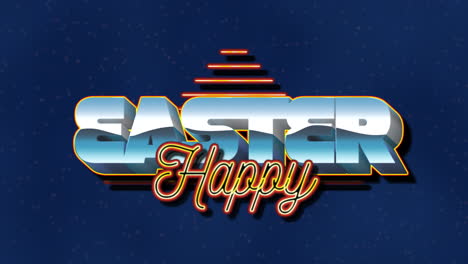 dynamic and playful retro easter typography