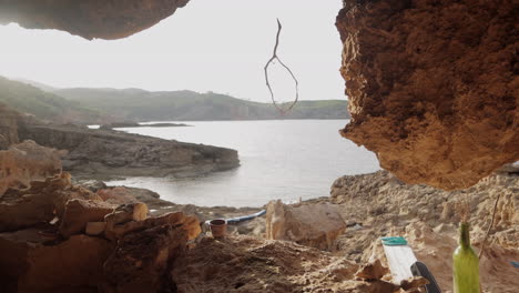 traveling through a hippie cave in ibiza, spain