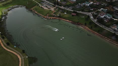 aerial-view-of-jet-sailing-in-the-lake-water-of-Gregory-Lake-Sri-Lanka