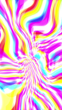 motion graphic of flat-hand drawn wavy multi colored groovy background