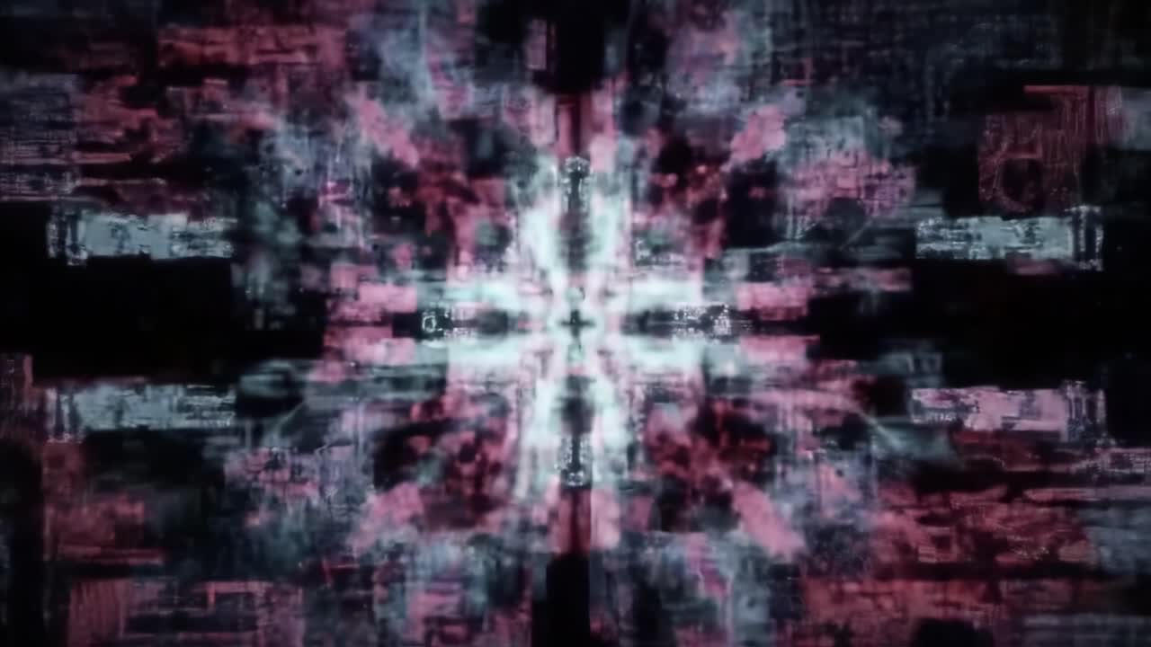 A Captivating Visualization of Abstract Digital Patterns and Energetic Waves Showcasing Intricate Symmetries and Color Gradients in Motion