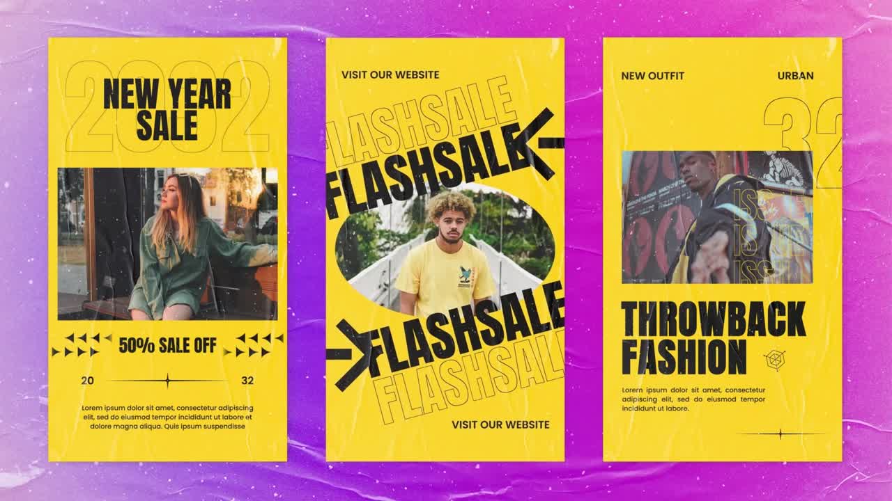 Sale and Fashion Ad Collage