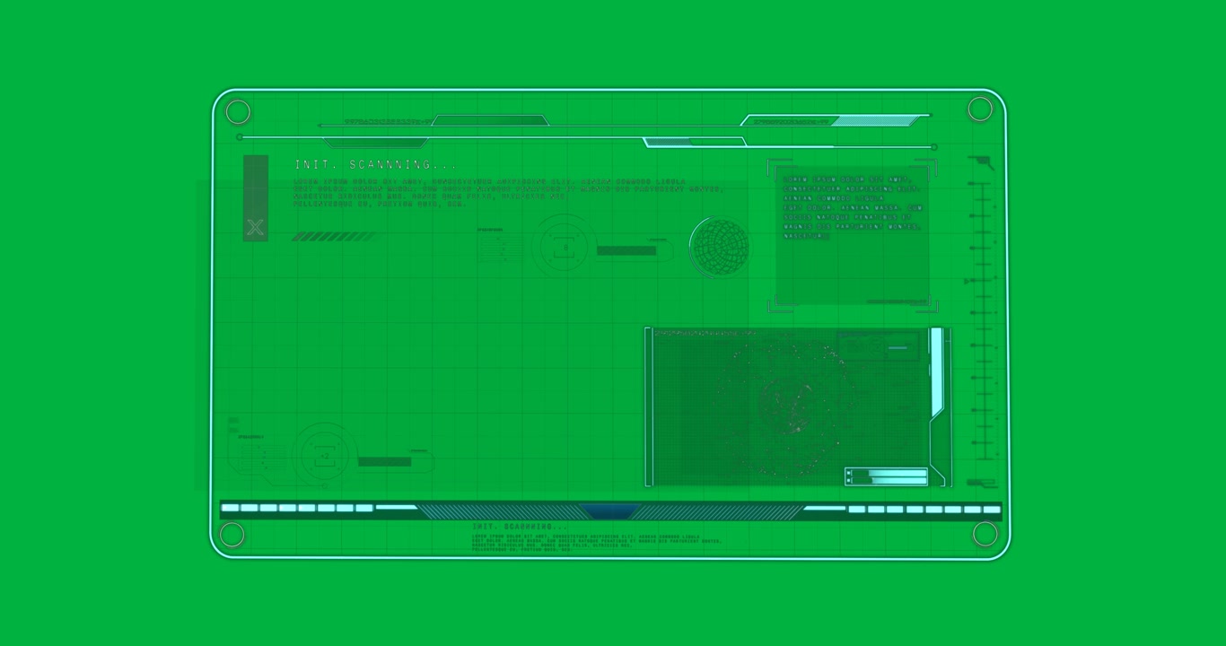 Animation of globe of networks of connections spinning and medical data processing on screen