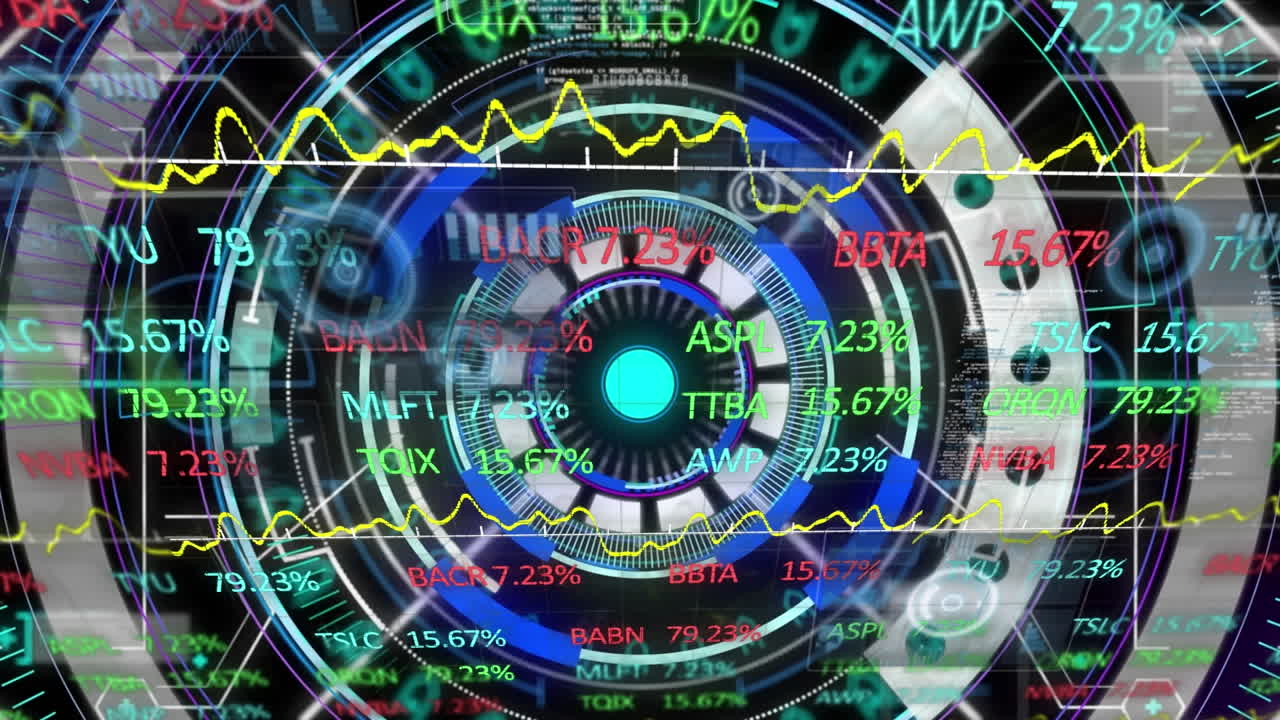 animación del procesamiento de datos y el alcance del escaneo sobre el globo sobre fondo oscuro