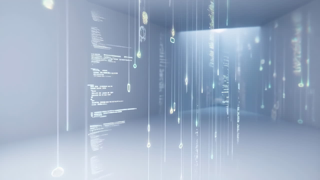 Abstract Digital Data Flow and Futuristic Technology