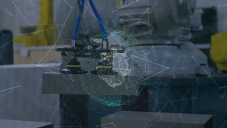 animación de la red de conexiones a través de máquinas en el laboratorio