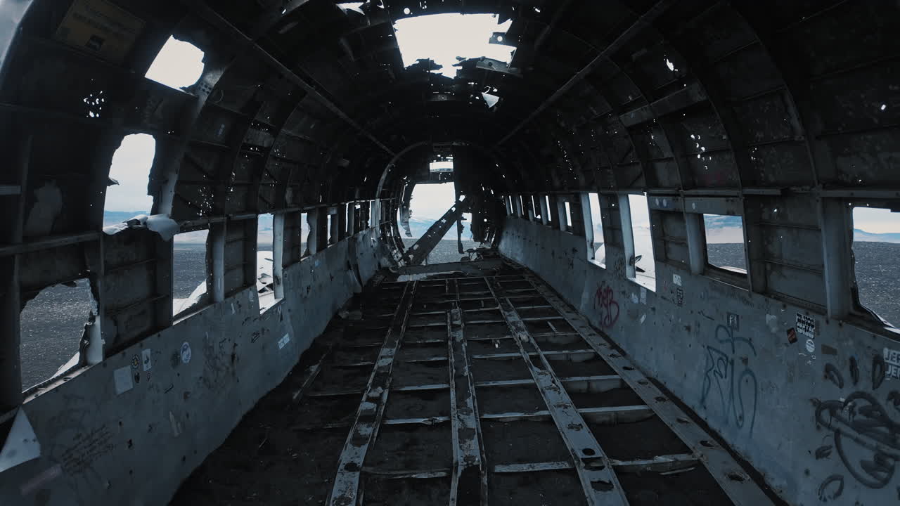 Abandoned Airplane Wreck Interior