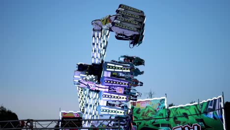 rotating mechanical ride at an amusement park