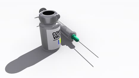 syringe and covid-19 vaccine bottle saint vincent and the grenadines
