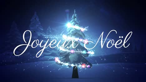 joyeux noã«l written over christmas tree