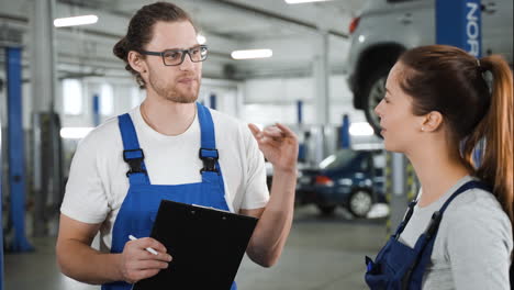 coworkers in the workshop