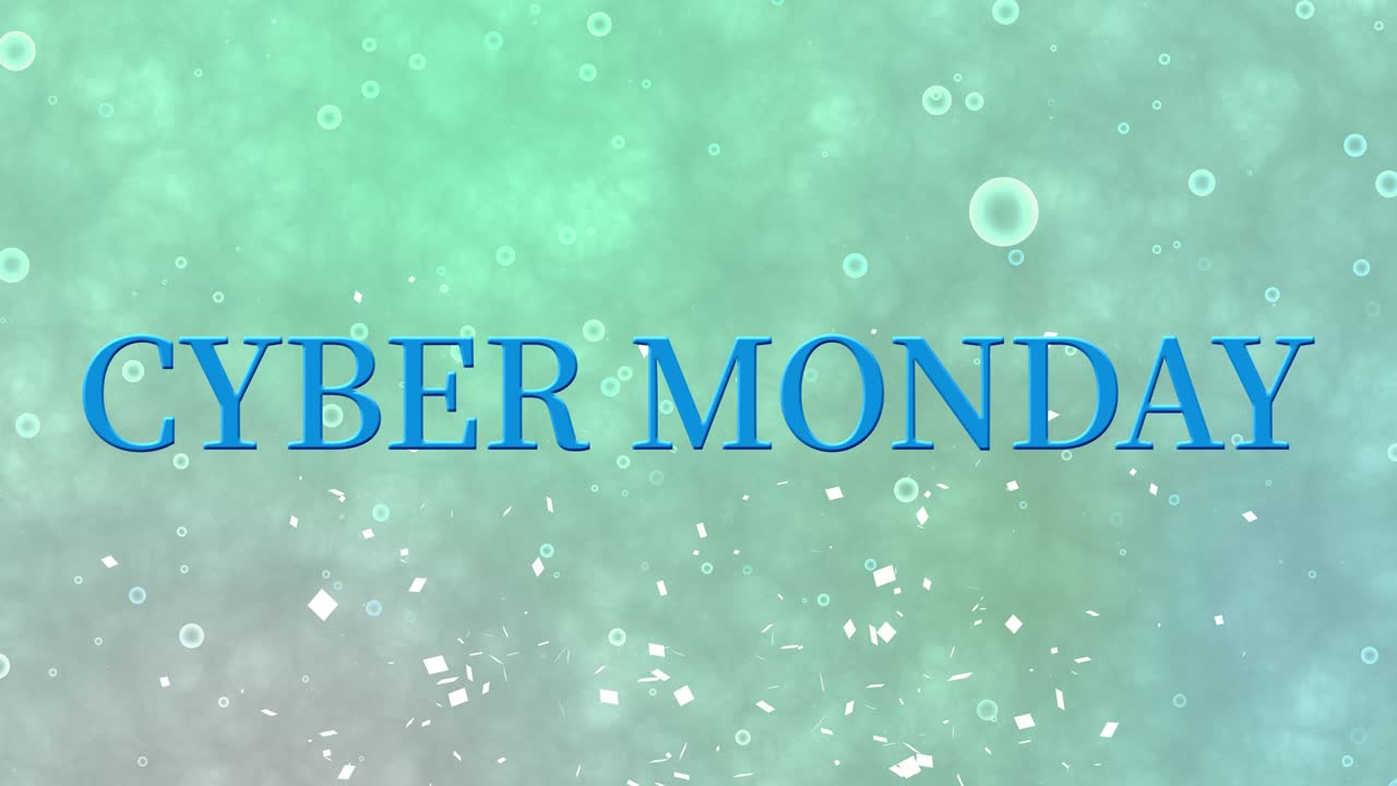 ciber lunes venta evento texto animación gráficos en movimiento