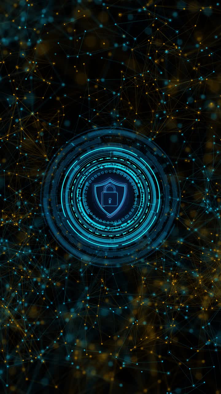 Technology connection futuristic digital light cyber tech network data analysis flow particle