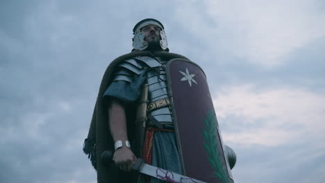 roman legionary in armor