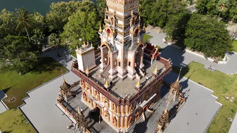 aerial view of wat chalong temple in phuket, thailand