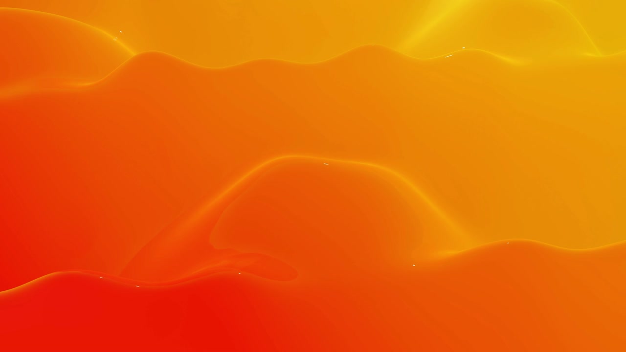 Stylish abstract looped background, changing surface of soft translucent material like peach jelly. Creative soft bright 3d bg with inner glow for festive events 4k. Red orange yellow gradient.