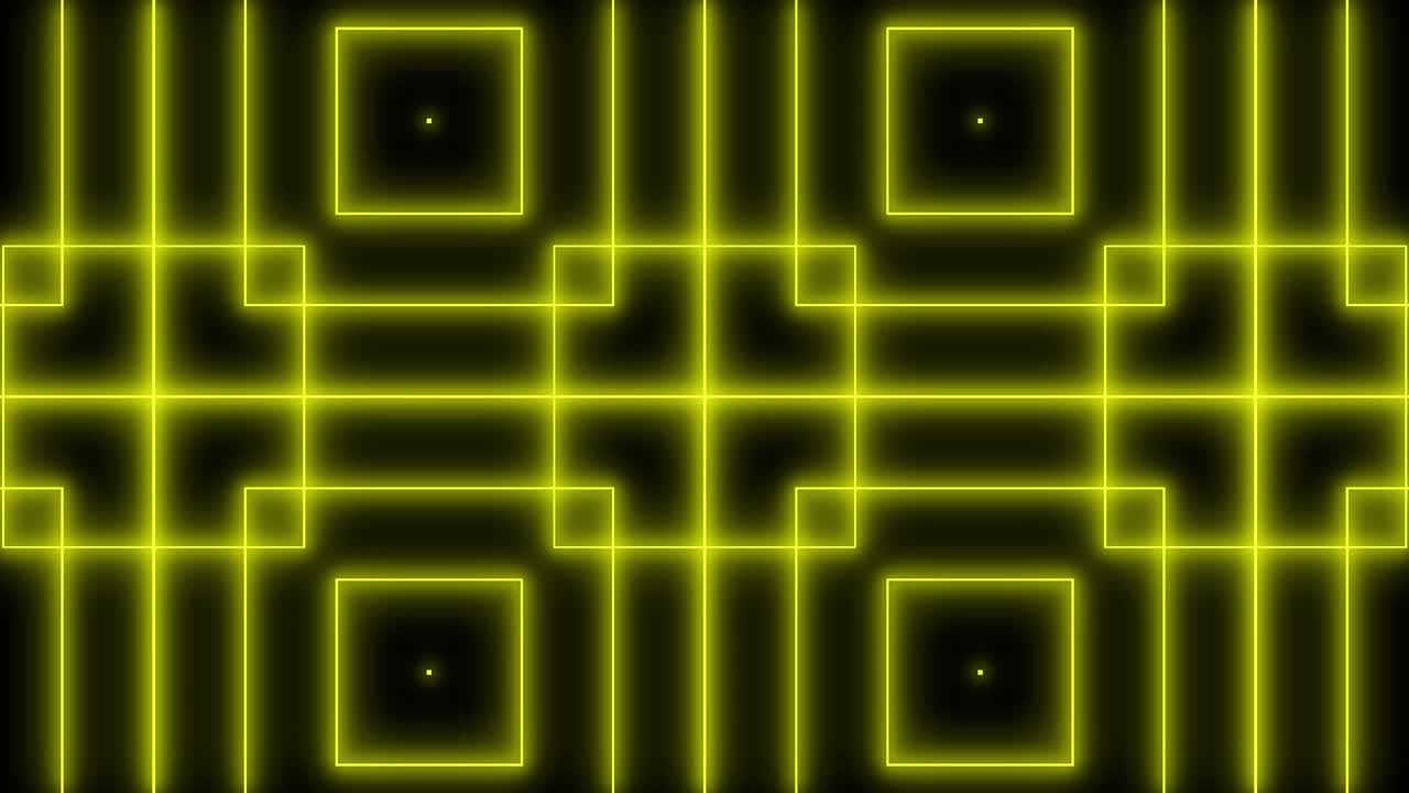 patrón geométrico animación en color de fondo negro