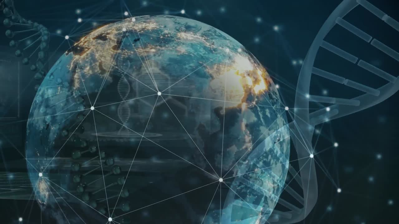 animación del globo sobre el procesamiento de datos