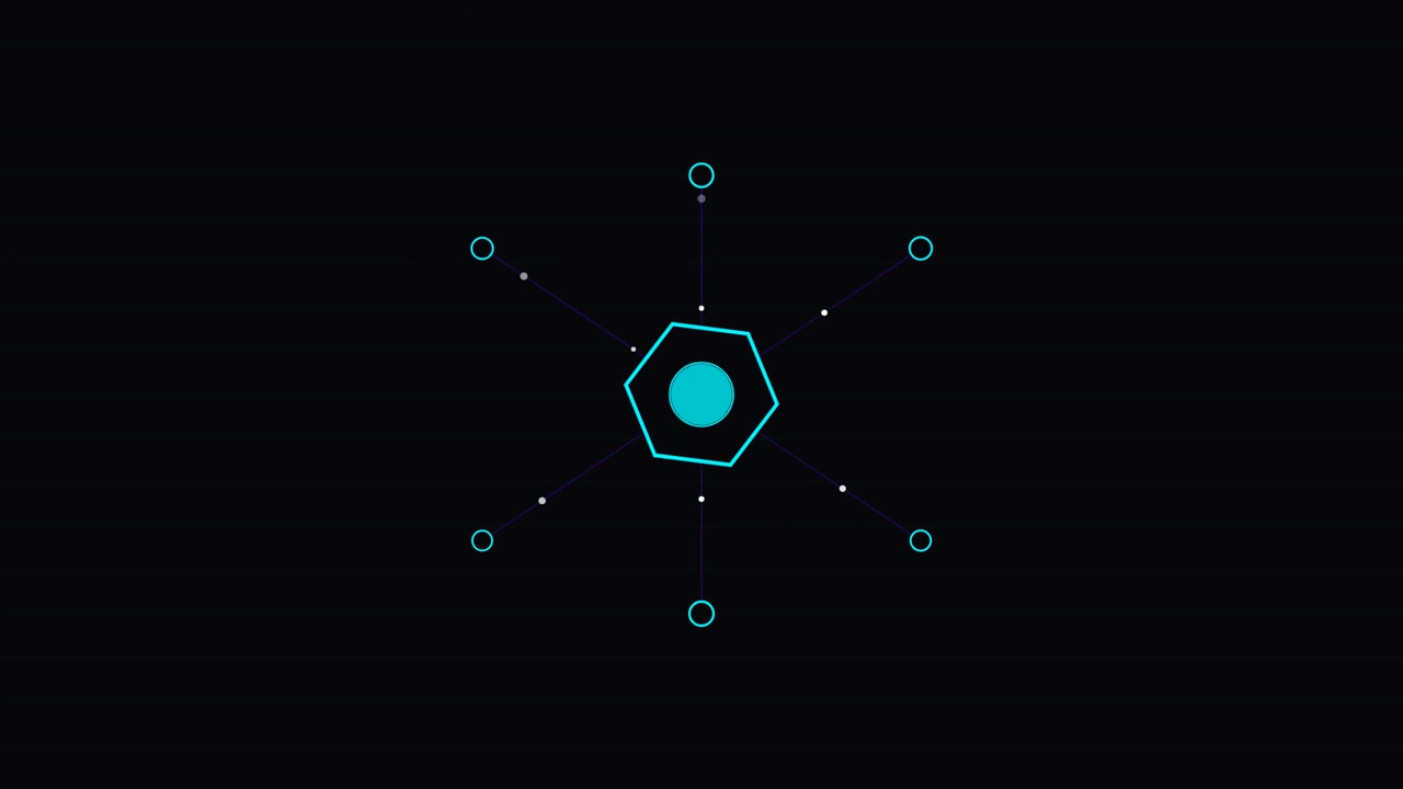 Abstract Digital Hexagon Network Connection Animation
