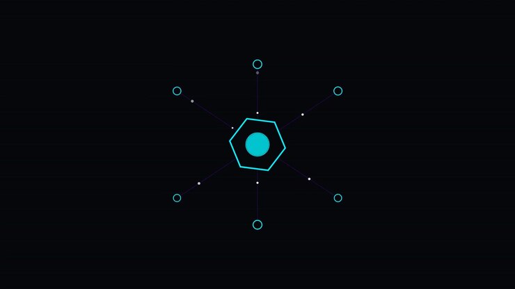 Abstract Digital Hexagon Network Connection Animation