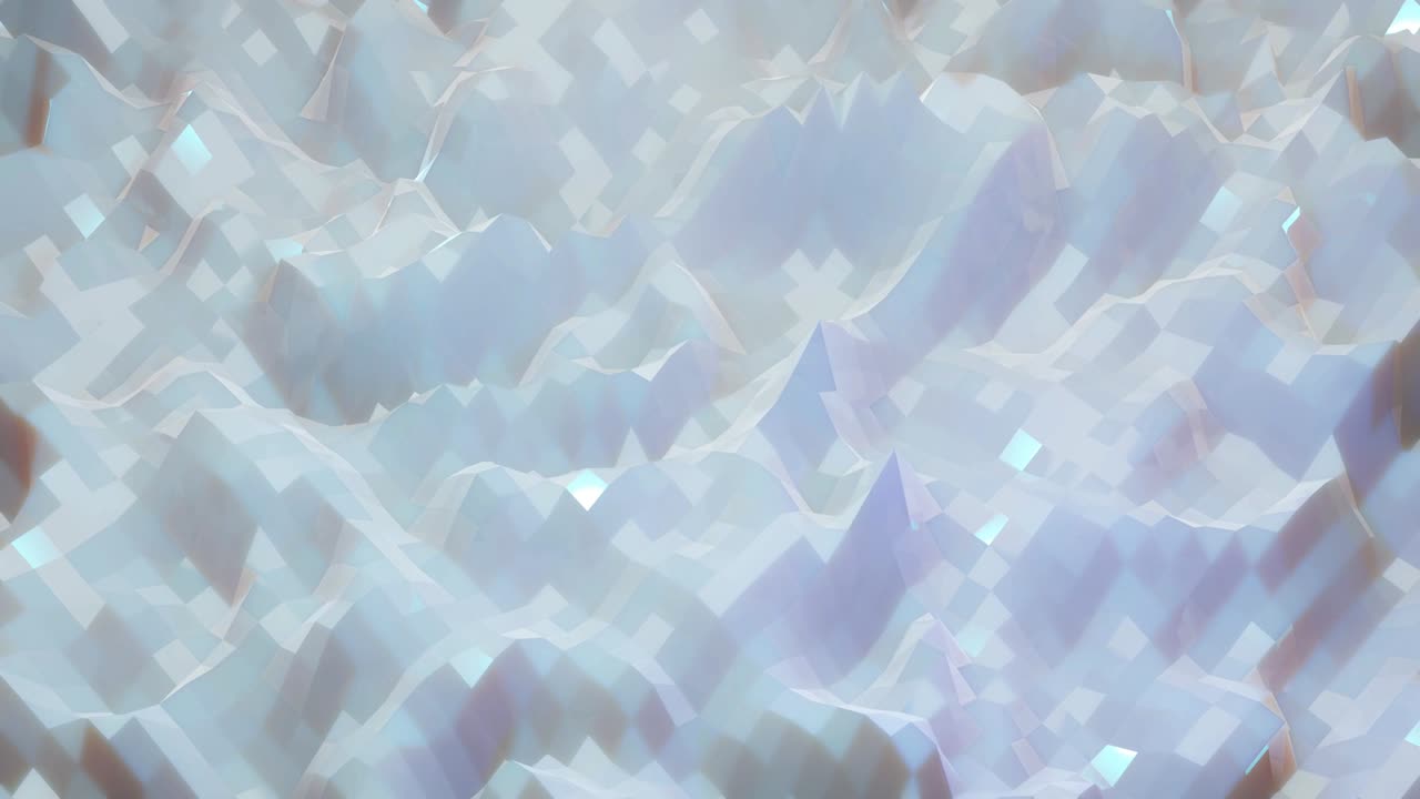 estilo blanco creativo abstracto bajo fondo poli en 4k. ondas abstractas se mueven en superficie brillante en bucle. animación suave y sin costuras. simple bg geométrico minimalista.