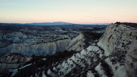 Sunset-over-the-mountain-range-in-the-region-of-Murcia,-Spain