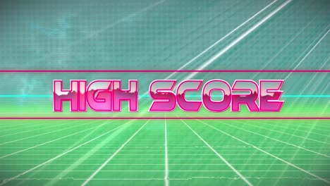 animation of high score text over shapes