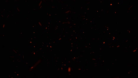 chispas de fuego en fondo negro