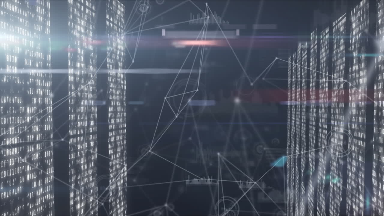 Animation of data processing over shapes