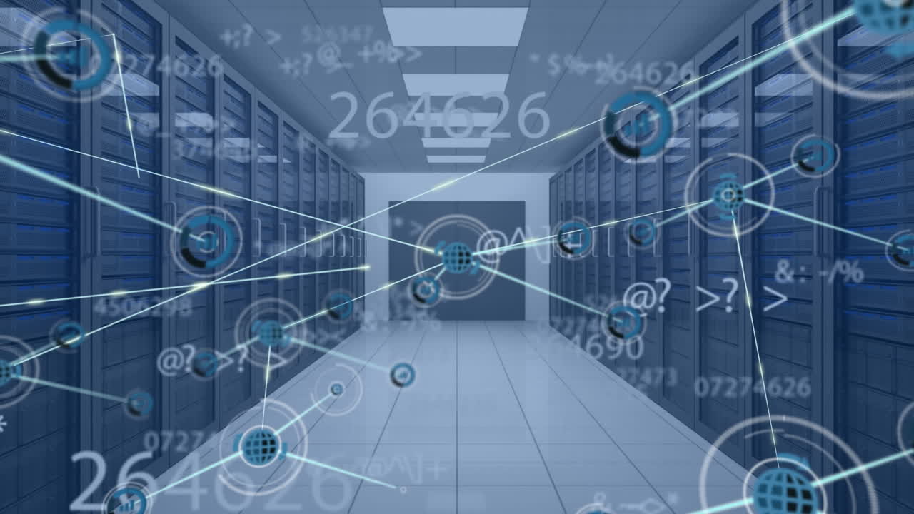 연결 네트워크의 애니메이션과 서버  ⁇ 을 통한 데이터 처리