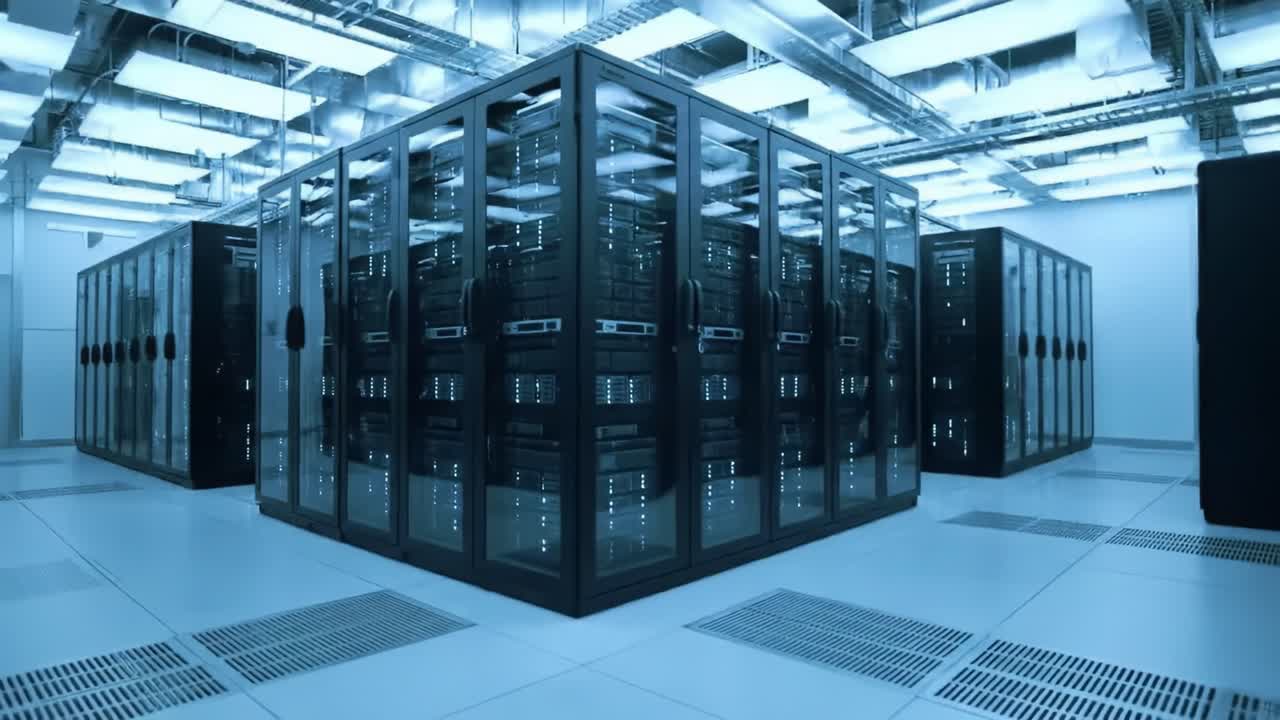 Modern Data Center Interior