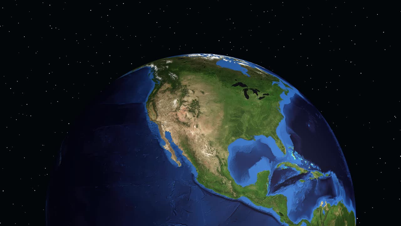 Globo digital gira y se acerca a Norteamérica, señalando Corvallis, Oregón con texto informativo