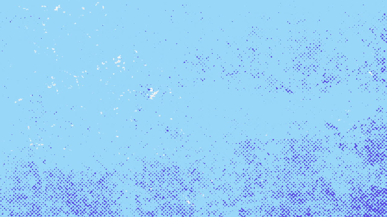 Blue and white abstract design featuring shapes and lines