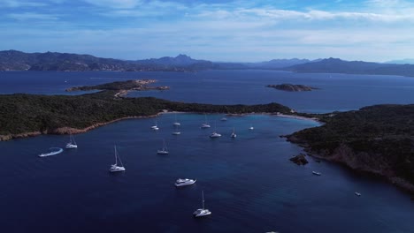 Aerial-View-Of-Boats-Moored-Off-Isola-Di