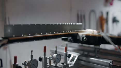 guitar neck repair/setup in a workshop