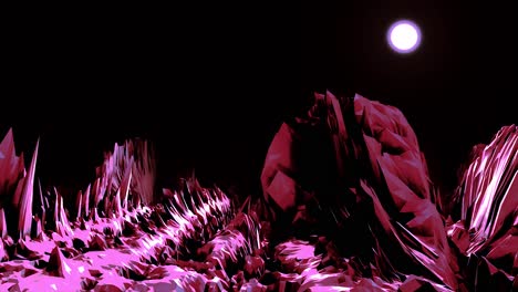 paisaje poli alienígena bajo por la noche