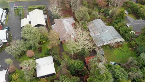 areal view of turangi homes, new zealand