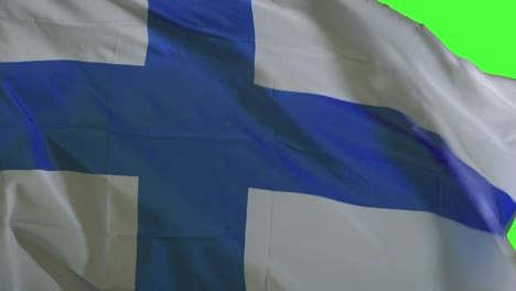 national flag of finland blowing in the wind