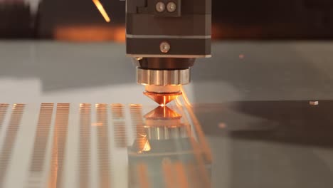 cnc laser cutting of metal, modern industrial technology.