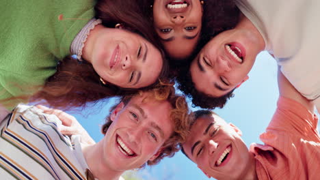group of smiling friends