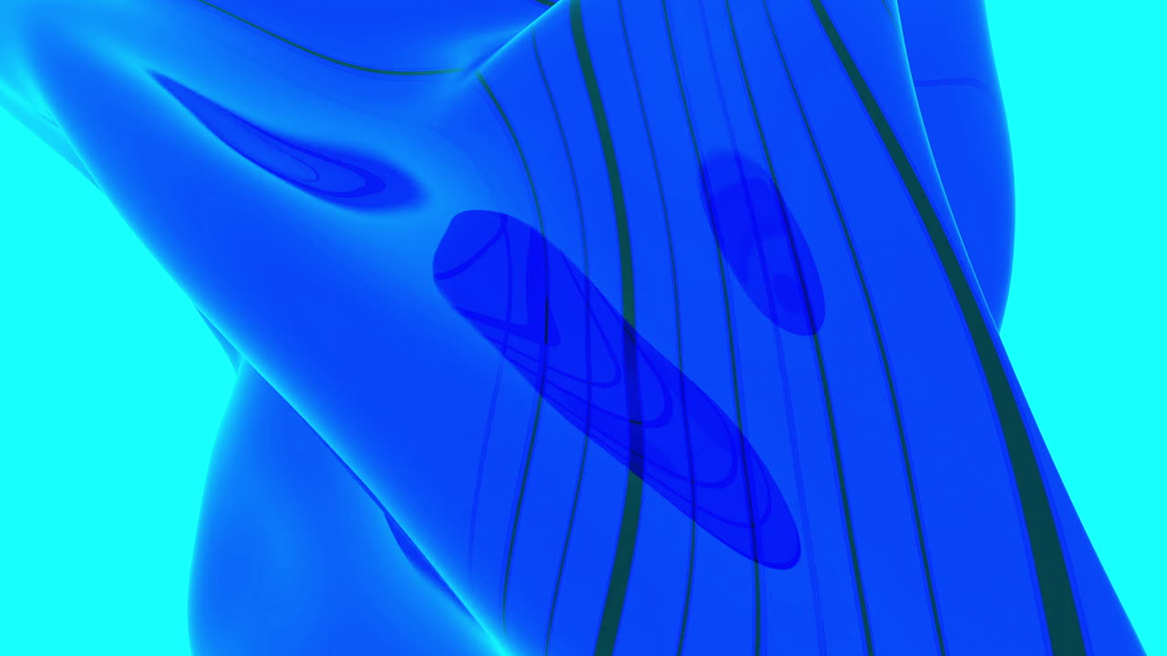 추상적인 파란 액체 모양