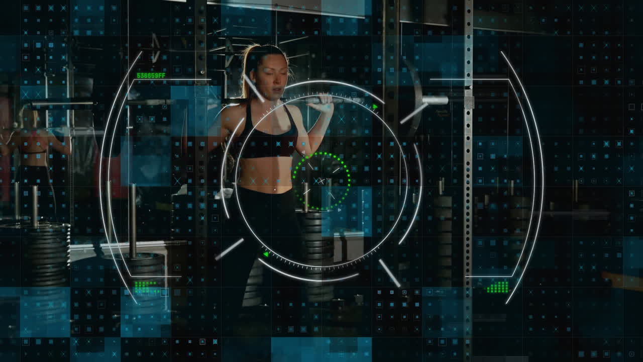 체육관에서 스 ⁇  운동을 하는 여성에 대한 스 ⁇  스캐닝과 디지털 처리