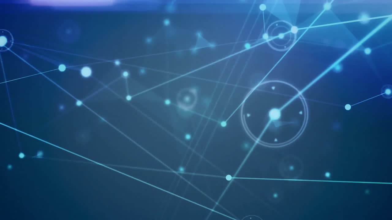 animación de la red de conexiones sobre formas