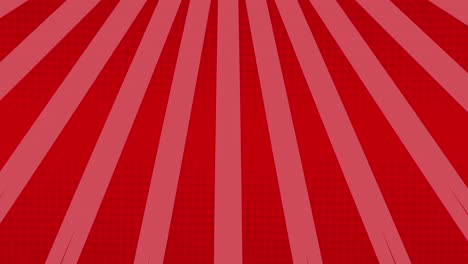 stripes rotating and dots moving against pink background