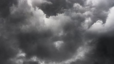view of lightning storms and dark clouds